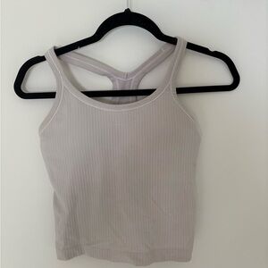 Lululemon Athletica Ribbed Tank in Light Gray